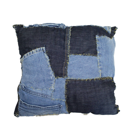Denim Pillow 008 : 15" x 15"